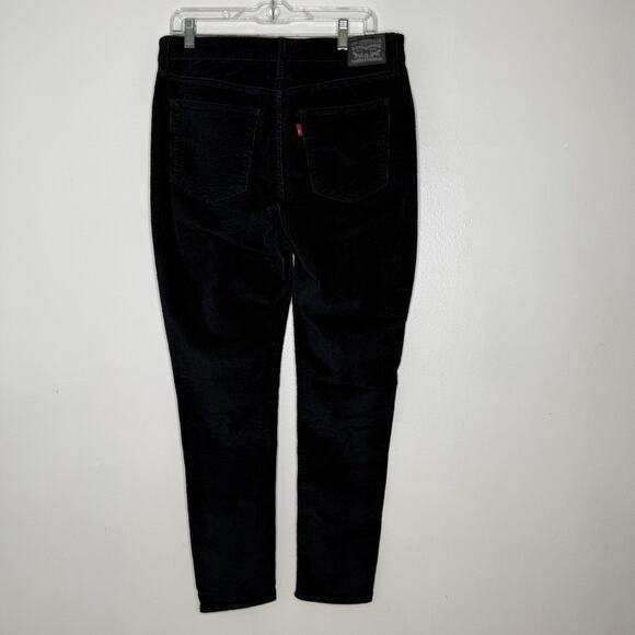 Levi’s 721 High Rise Skinny Pants Black Corduroy Size 32 Stretch Fit Womens - Picture 7 of 8